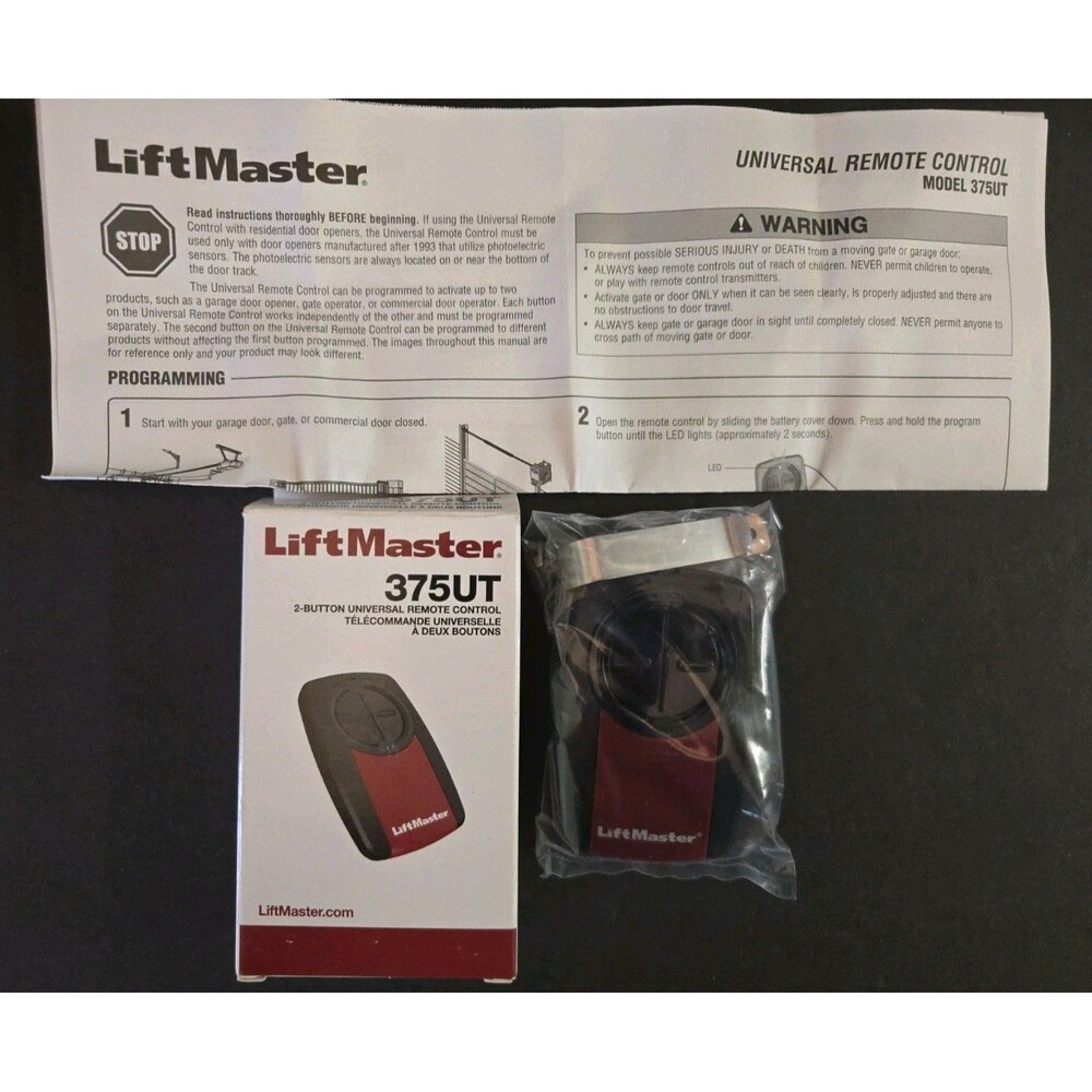 Liftmaster 375UT Universal Remote Control Transmitter Garage or Gate Opener